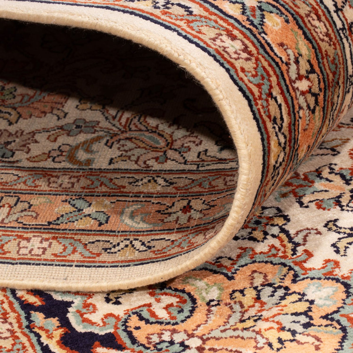 Alfombra de seda - Seda de Cachemira - 309 x 217 cm - arena