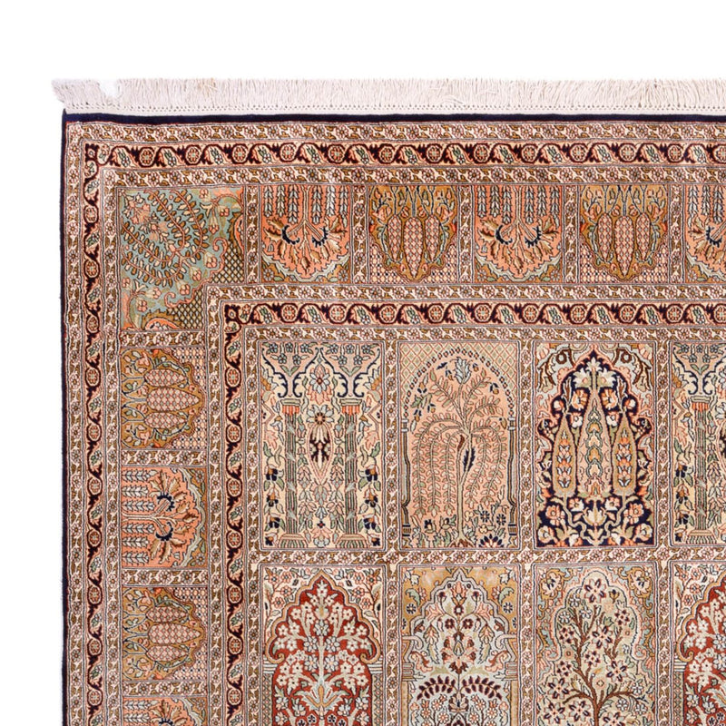 Alfombra de seda - Seda de Cachemira - 308 x 242 cm - beige oscuro