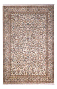 Alfombra de seda - Seda de Cachemira - 326 x 216 cm - beige oscuro