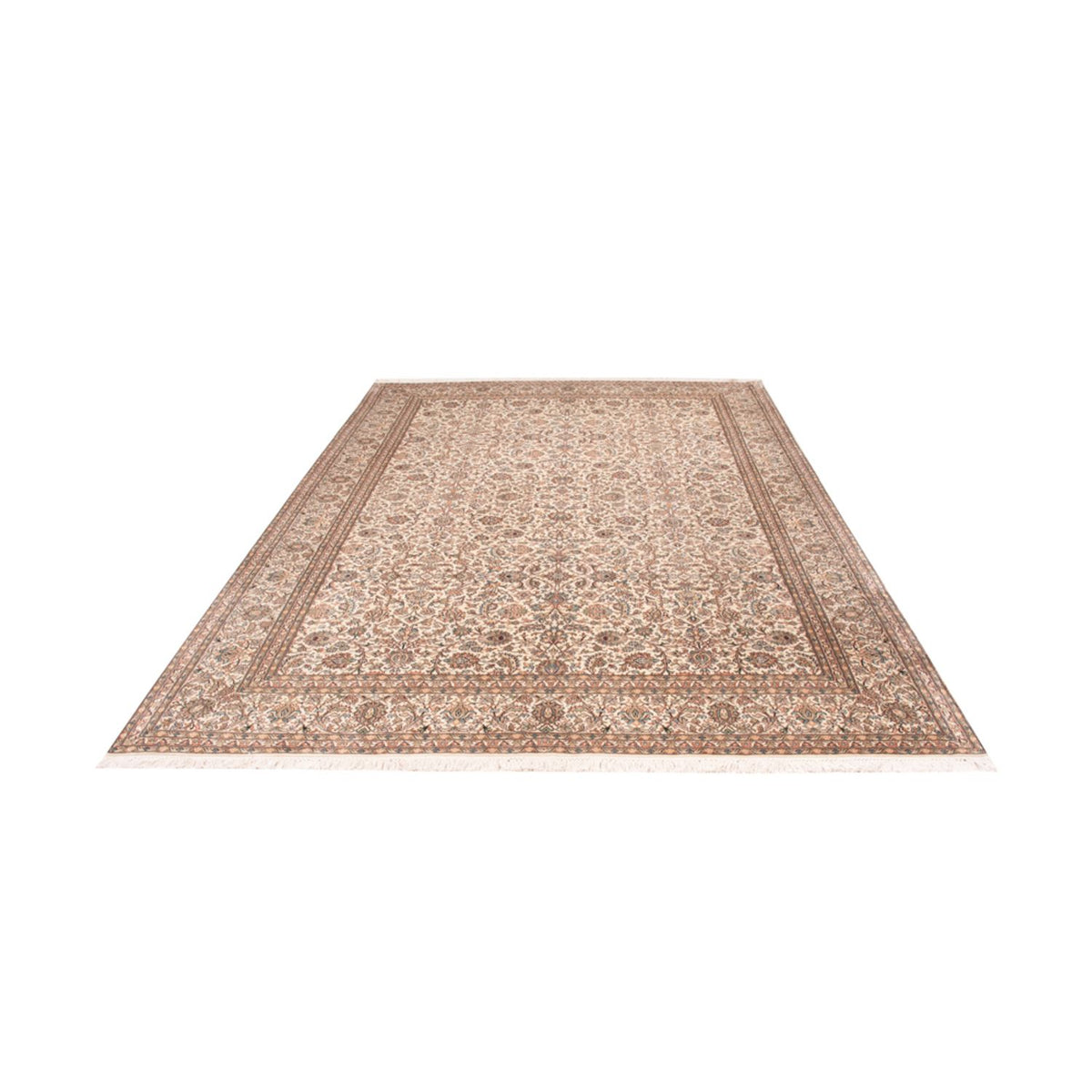 Alfombra de seda - Seda de Cachemira - 326 x 216 cm - beige oscuro