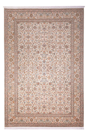 Alfombra de seda - Seda de Cachemira - 318 x 216 cm - beige oscuro