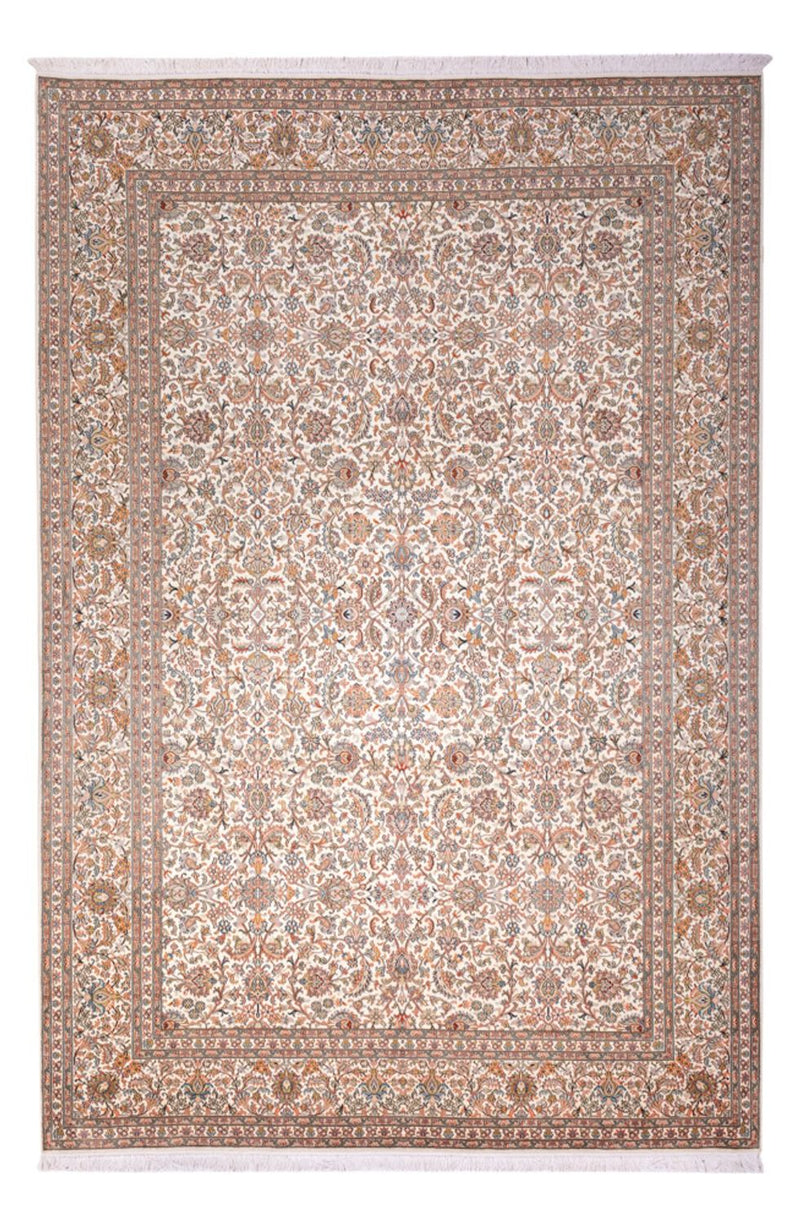Alfombra de seda - Seda de Cachemira - 318 x 216 cm - beige oscuro