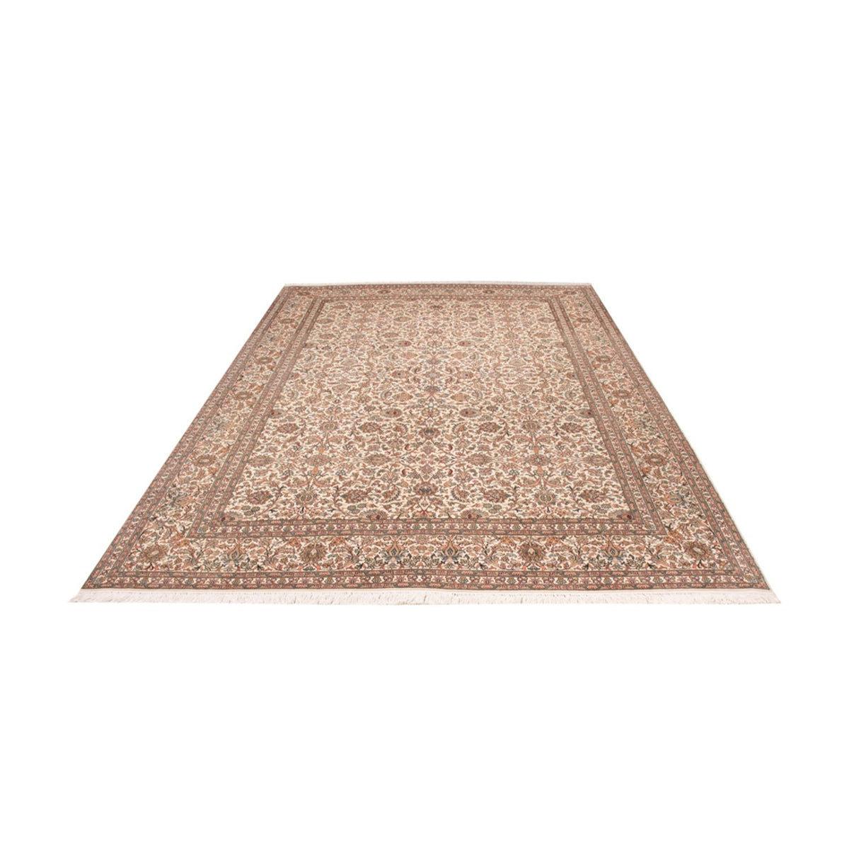 Alfombra de seda - Seda de Cachemira - 318 x 216 cm - beige oscuro
