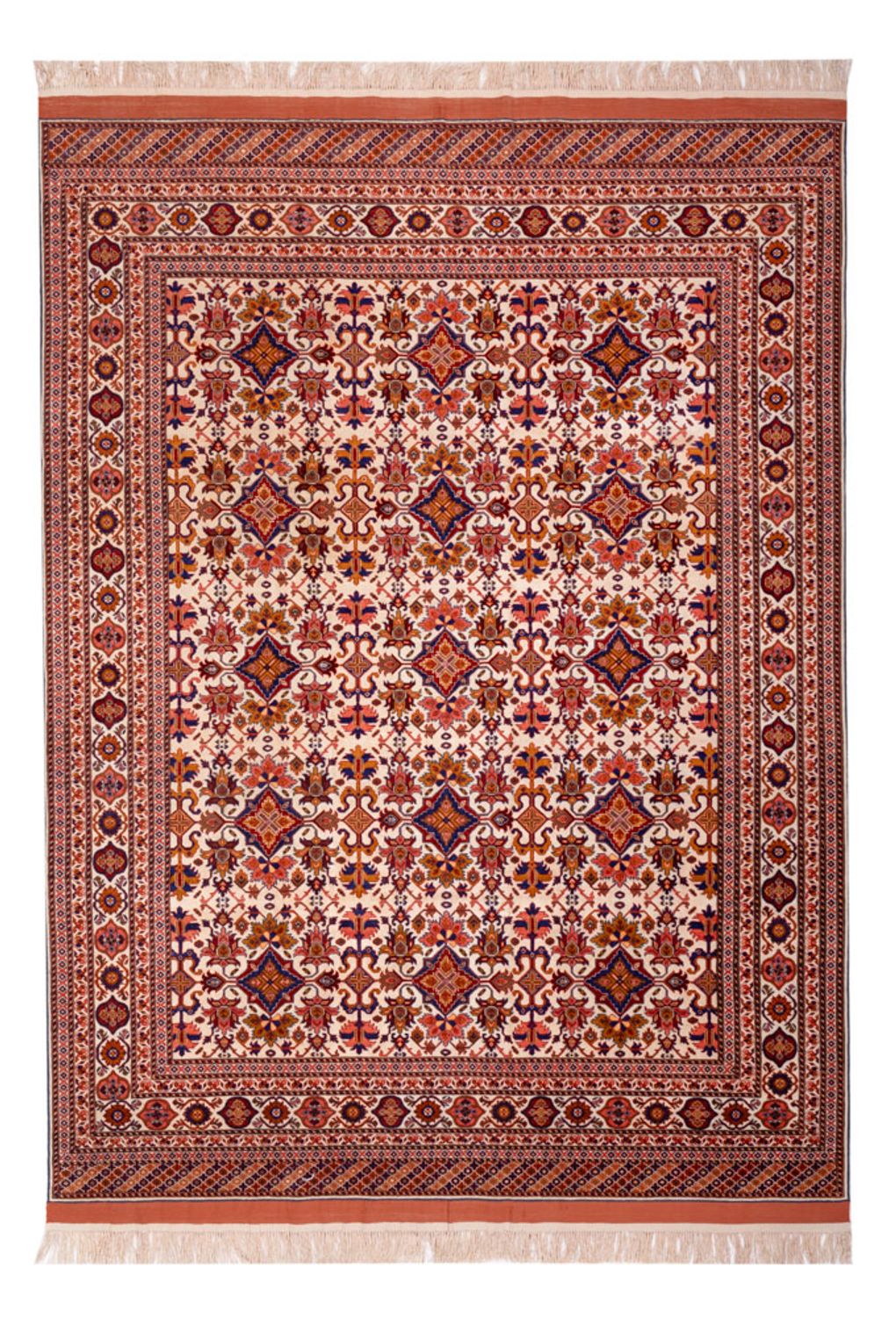 Alfombra de seda - Seda afgana - 282 x 205 cm - marrón
