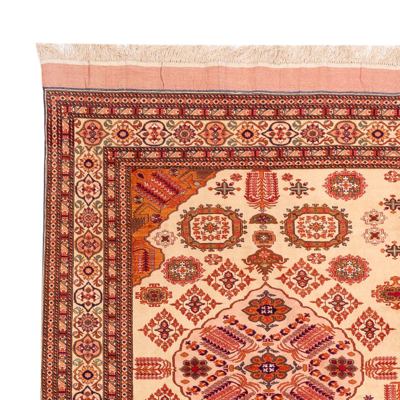 Alfombra de seda - Seda afgana - 288 x 217 cm - rojo claro