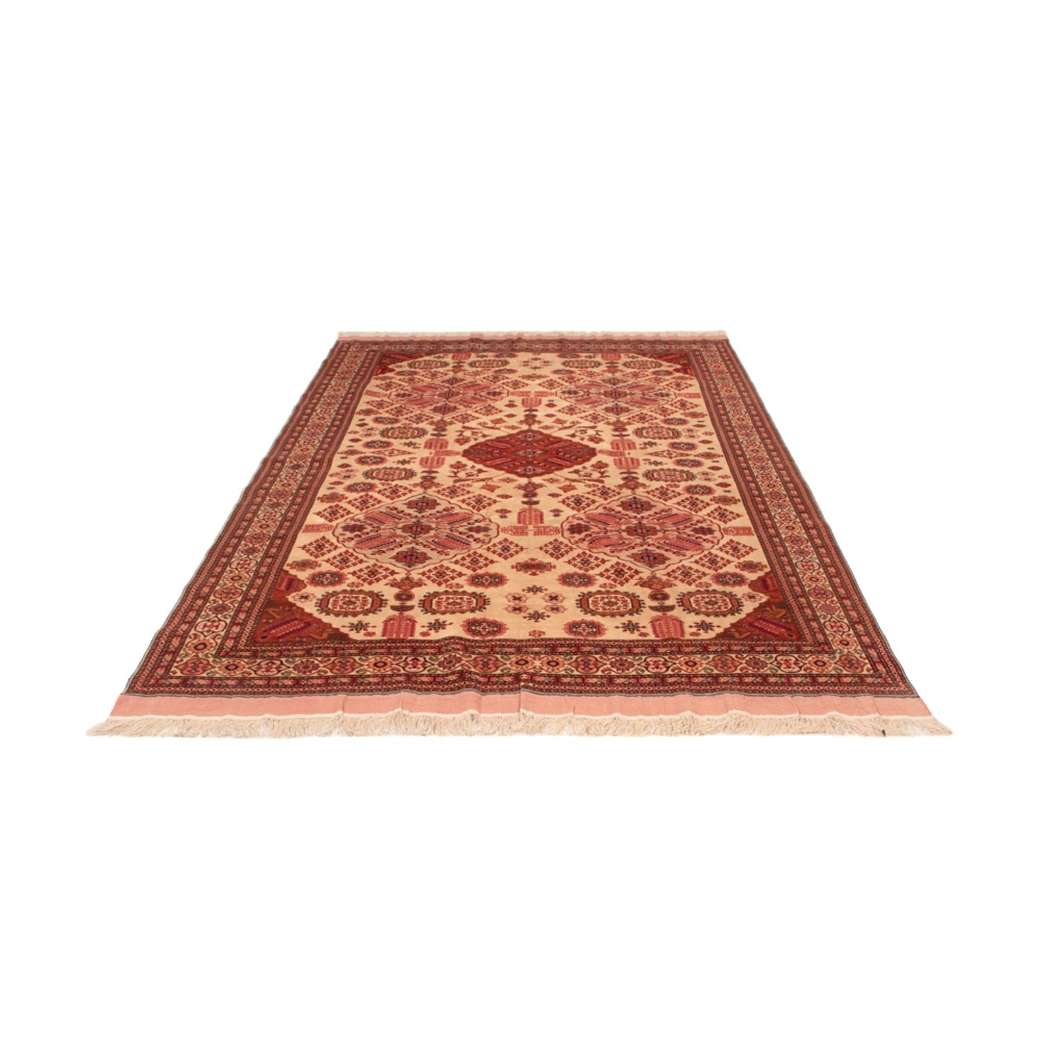 Alfombra de seda - Seda afgana - 288 x 217 cm - rojo claro