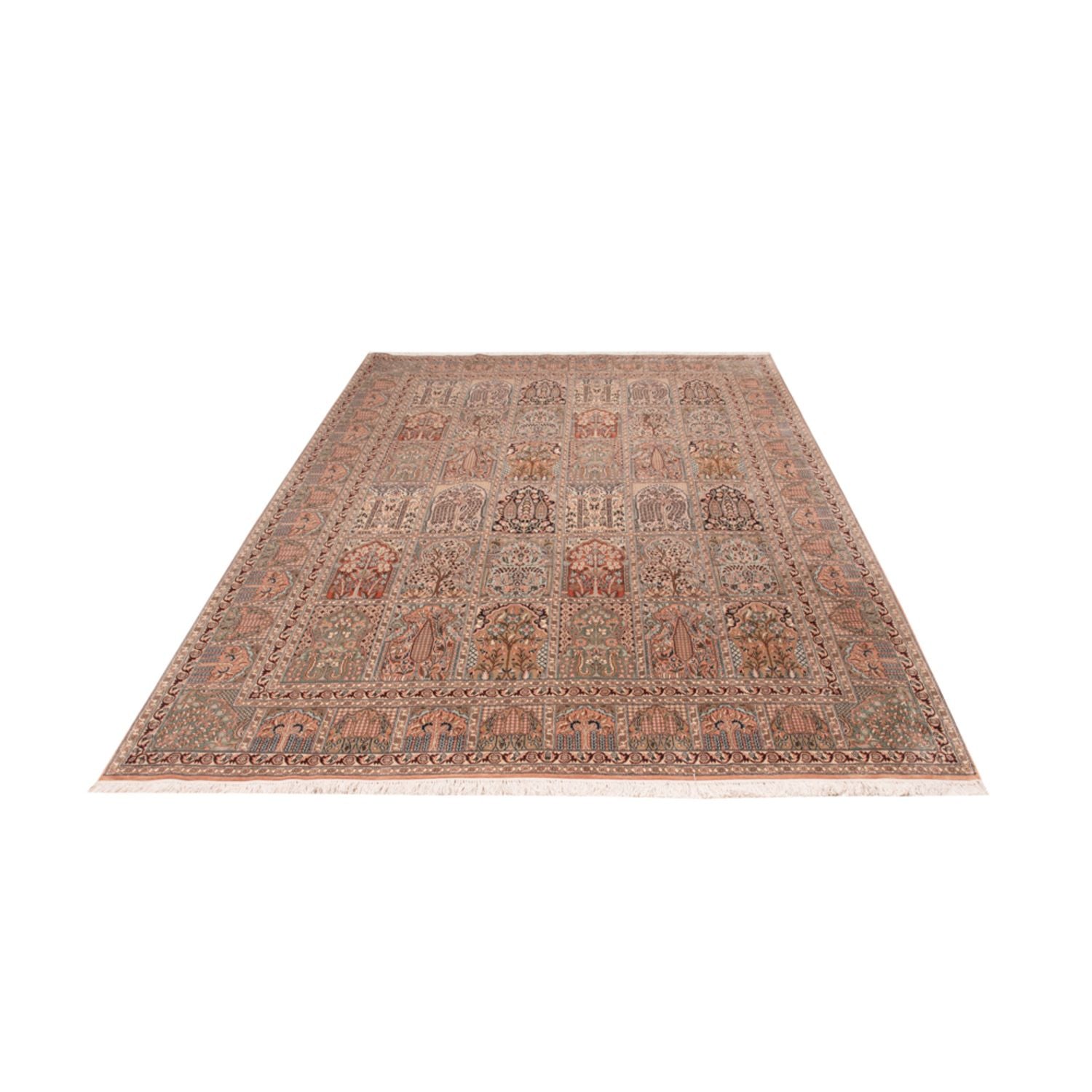 Alfombra de seda - Seda de Cachemira - 317 x 221 cm - beige oscuro
