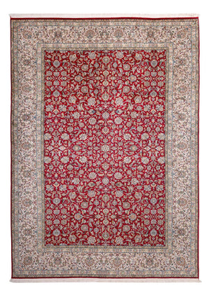 Alfombra de seda - Seda de Cachemira - 302 x 216 cm - rojo