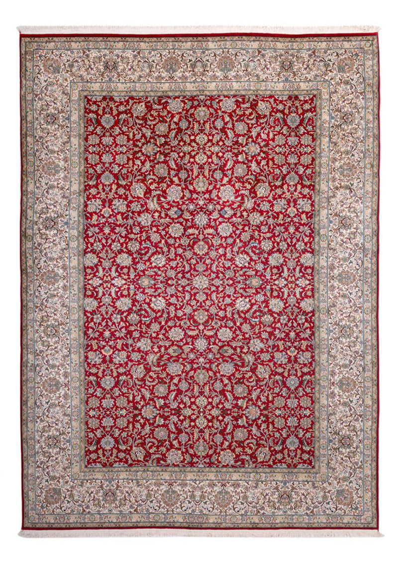 Alfombra de seda - Seda de Cachemira - 302 x 216 cm - rojo