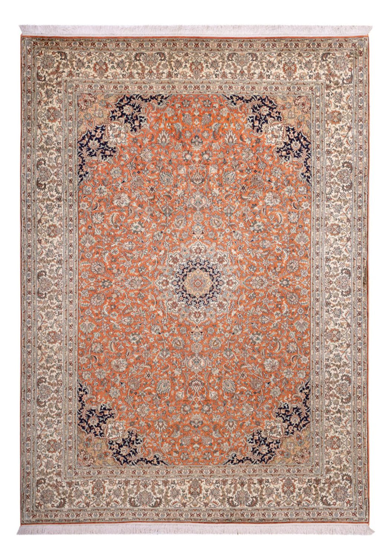 Alfombra de seda - Seda de Cachemira - 306 x 220 cm - terracota