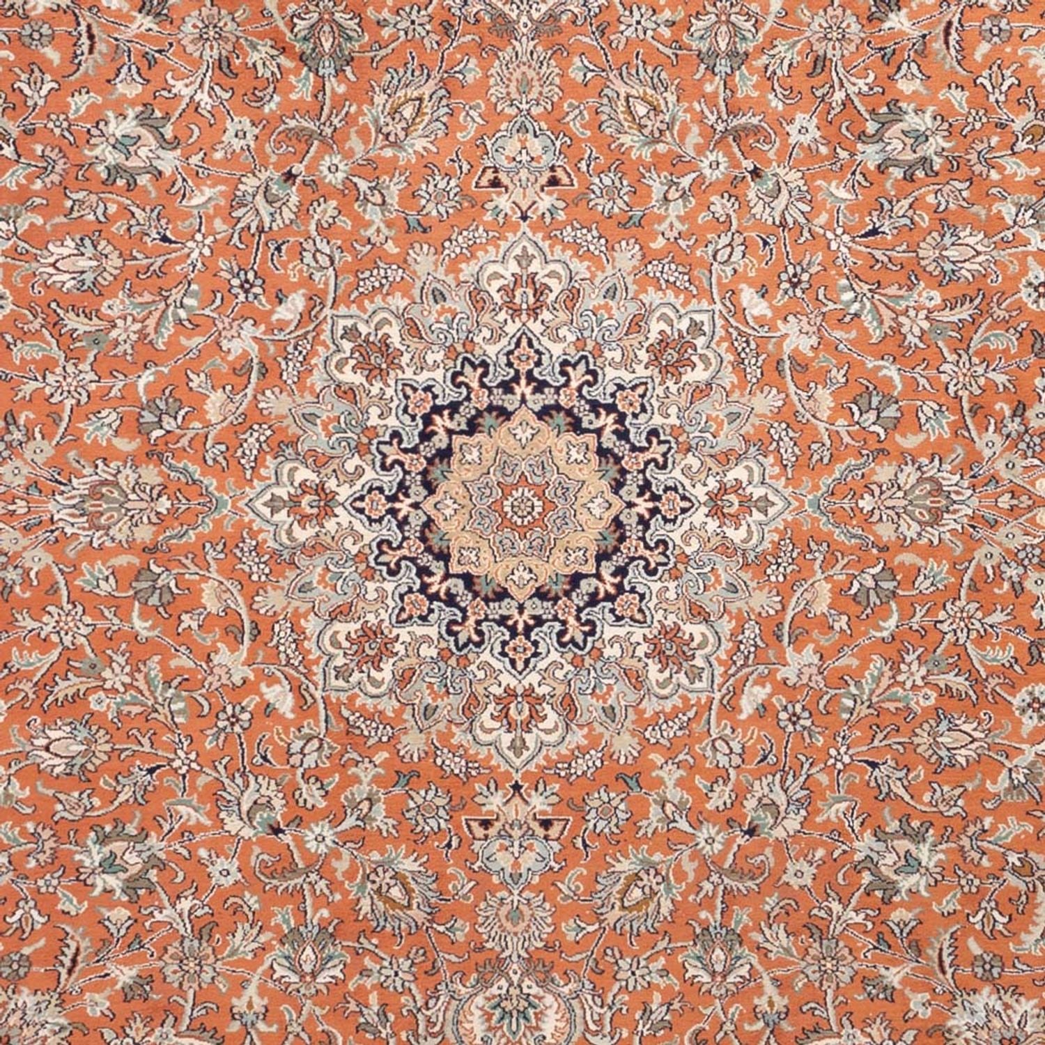 Alfombra de seda - Seda de Cachemira - 306 x 220 cm - terracota