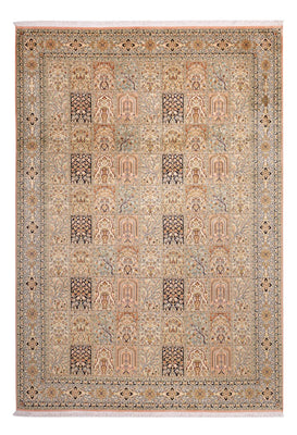 Alfombra de seda - Seda de Cachemira - 316 x 220 cm - beige oscuro