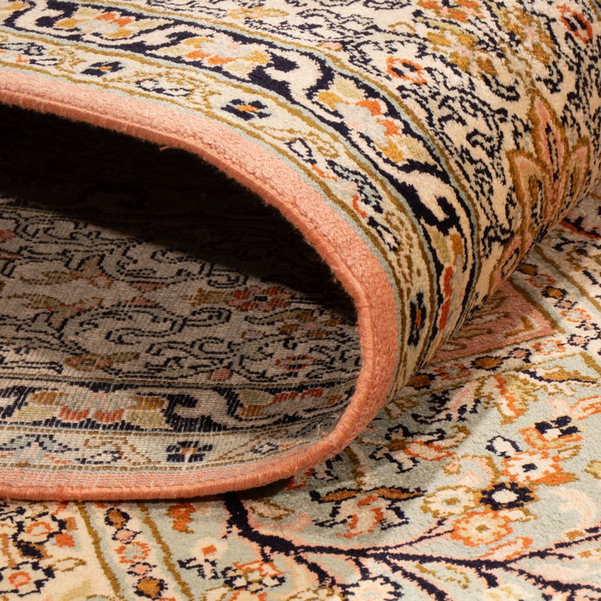 Alfombra de seda - Seda de Cachemira - 316 x 220 cm - beige oscuro