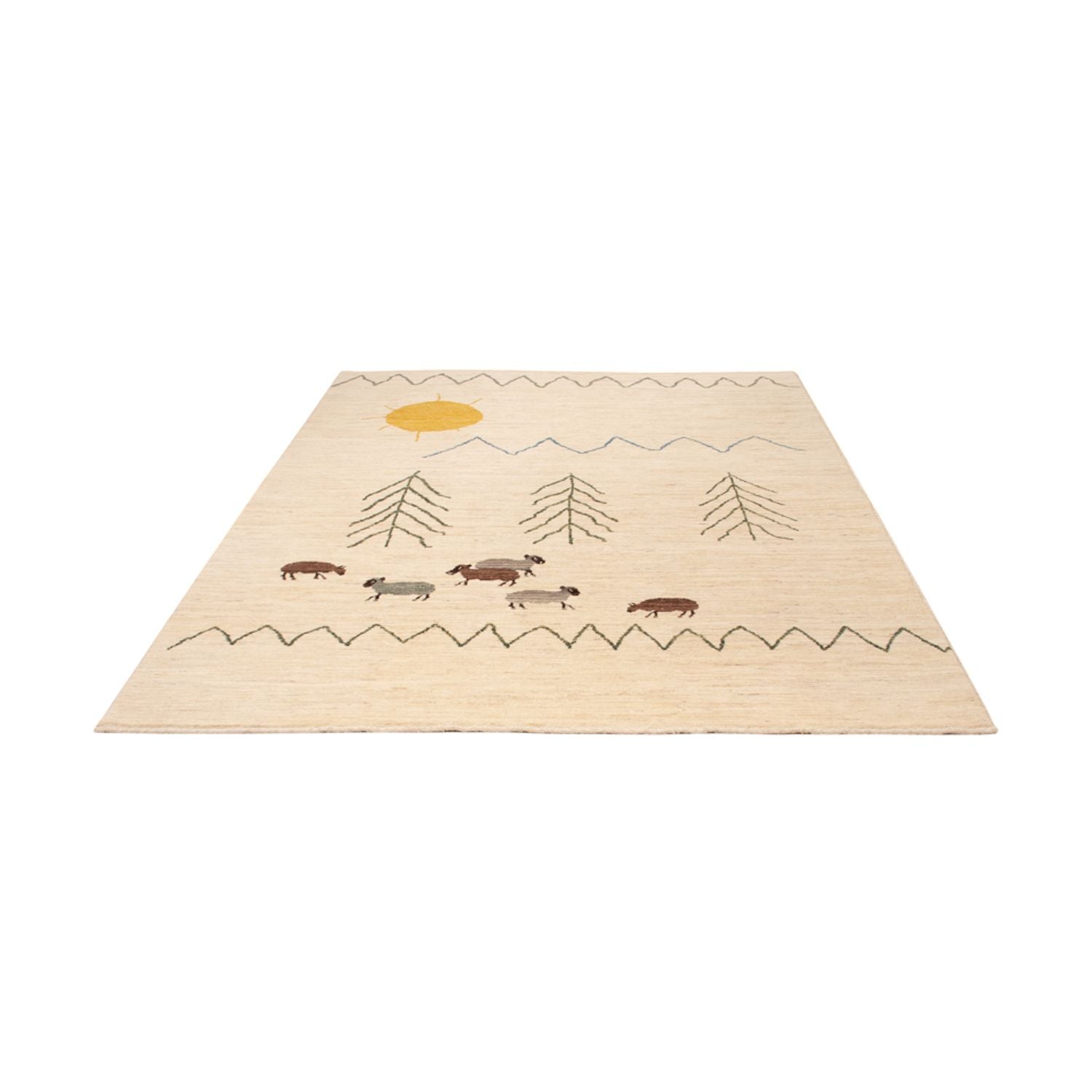 Alfombra bereber - 241 x 172 cm - natural