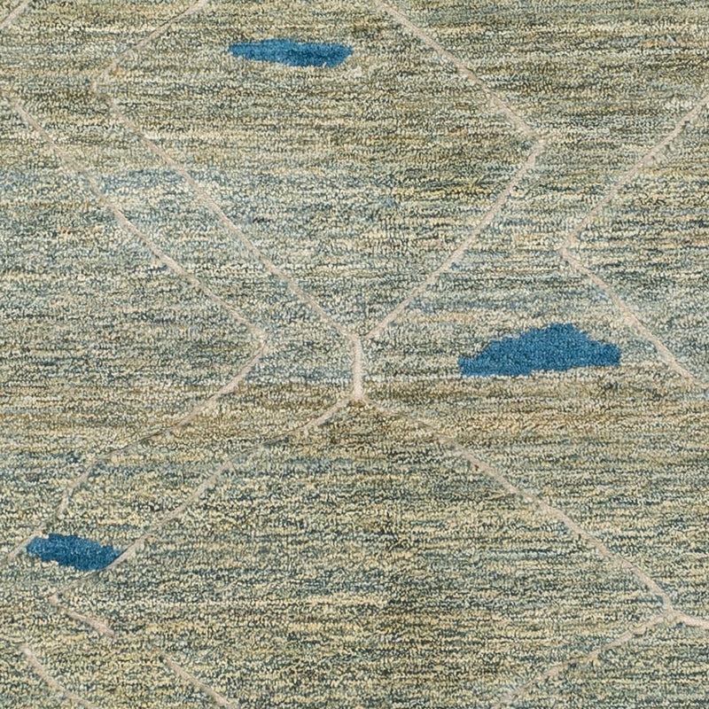 Alfombra bereber - 199 x 160 cm - verde claro