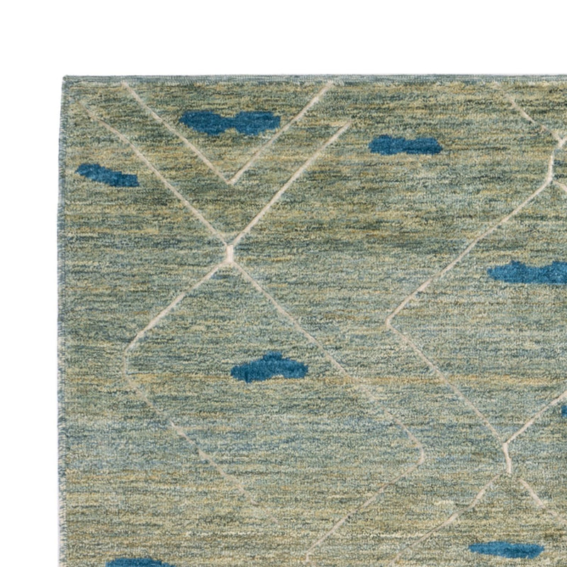 Alfombra bereber - 199 x 160 cm - verde claro