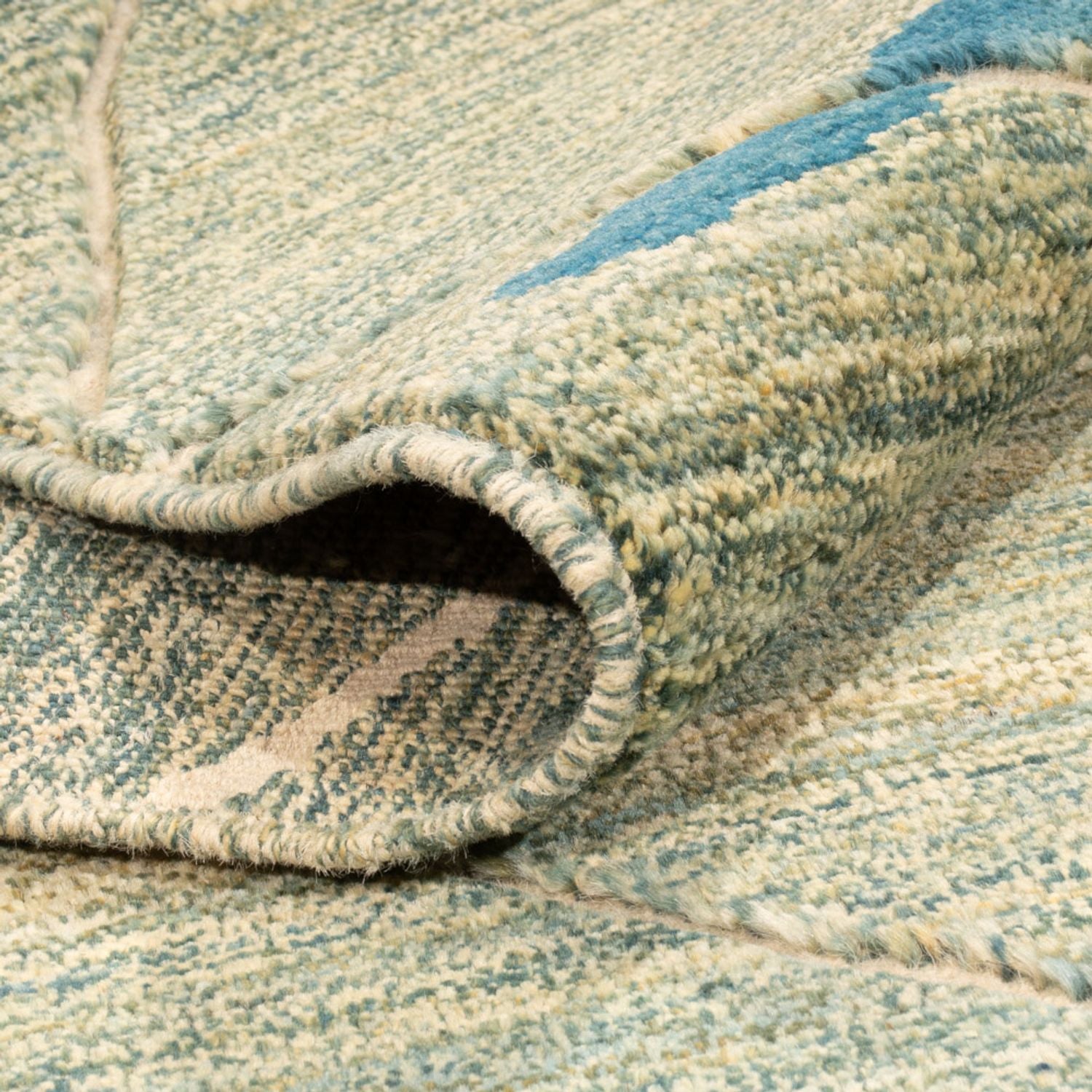 Alfombra bereber - 199 x 160 cm - verde claro