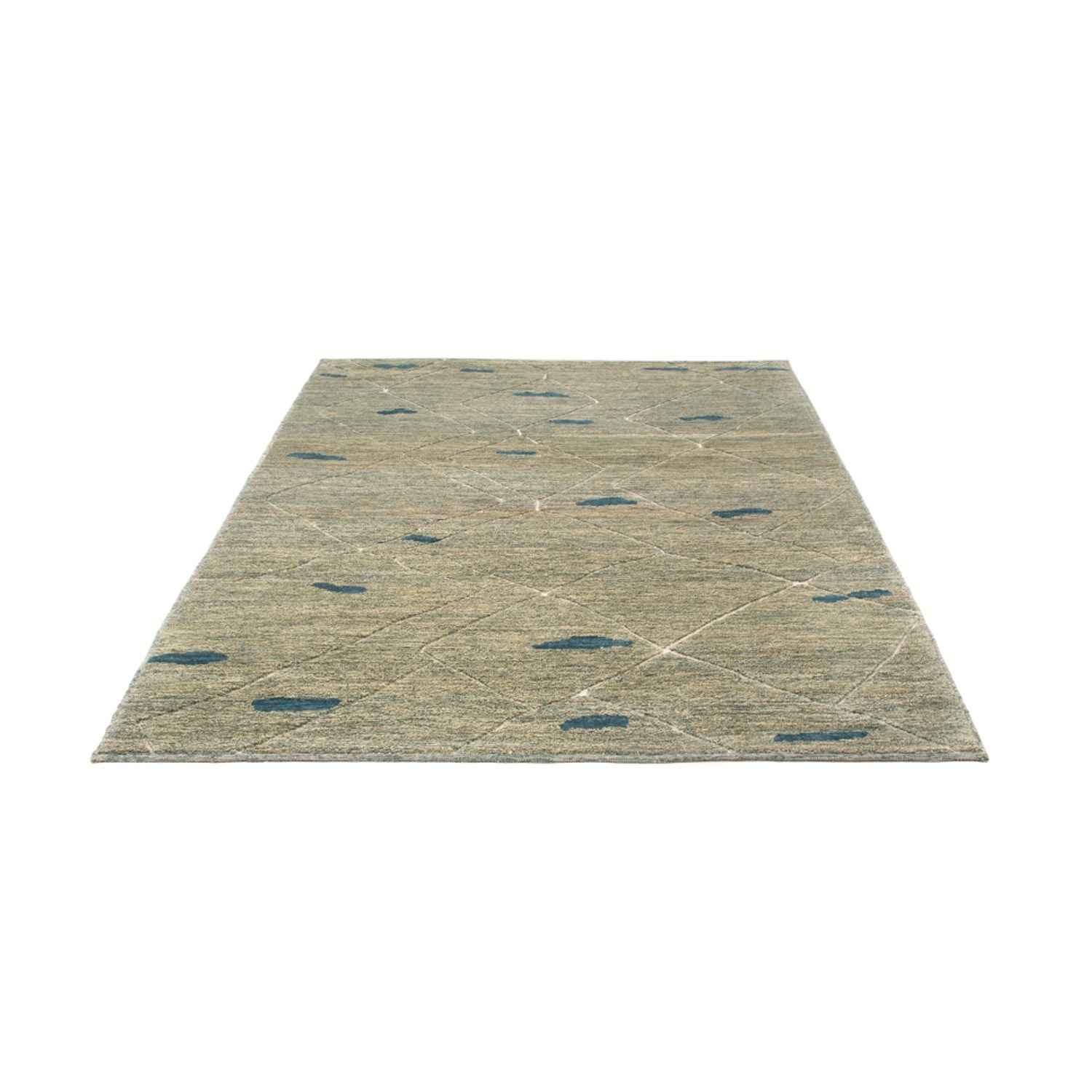 Alfombra bereber - 199 x 160 cm - verde claro