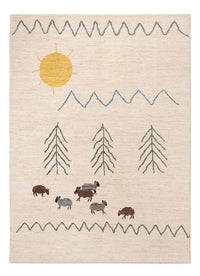 Alfombra bereber - 200 x 146 cm - crema