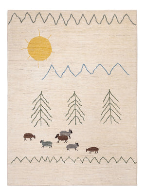 Alfombra bereber - 232 x 170 cm - crema