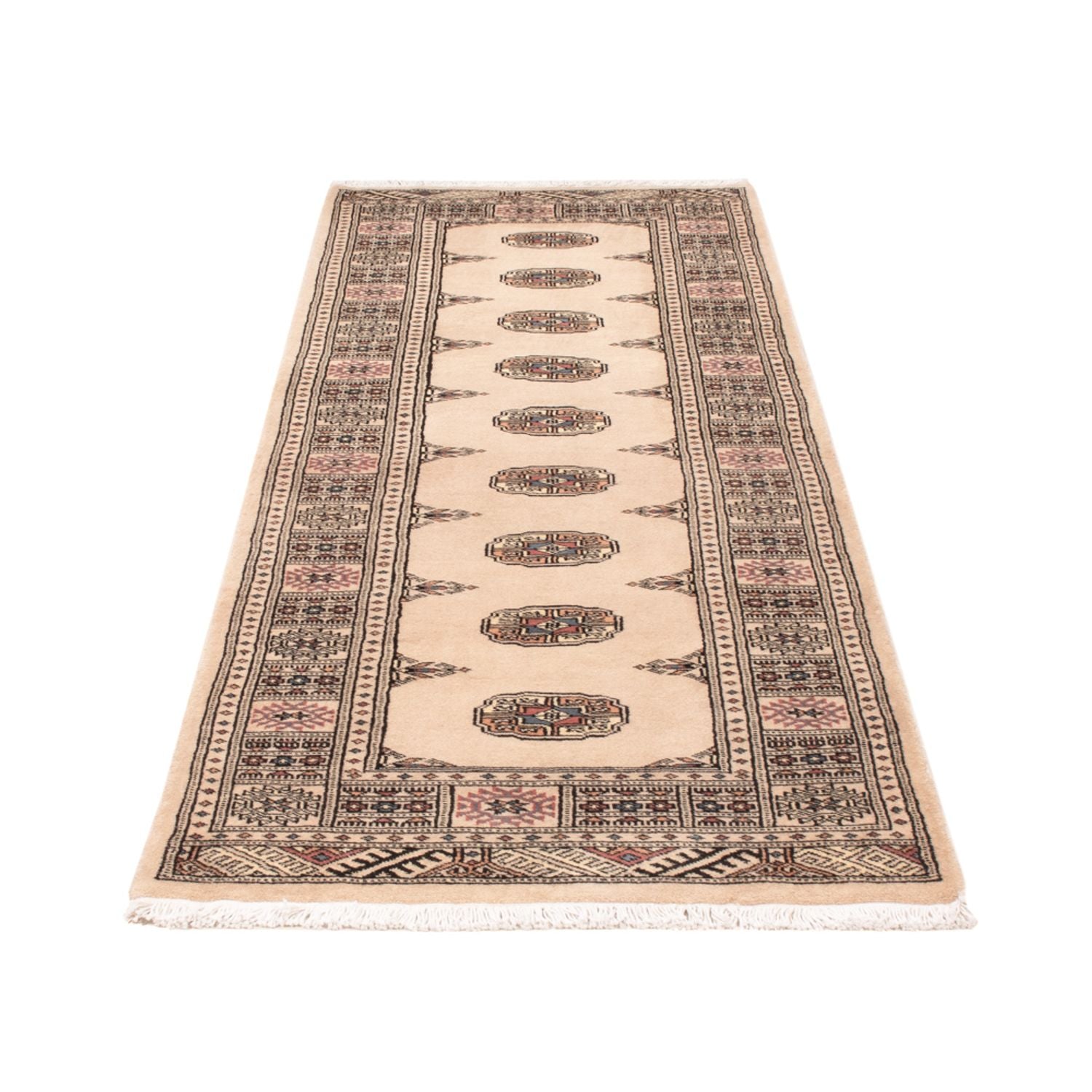 Alfombra de pasillo Alfombra Pakistani - 234 x 76 cm - beige