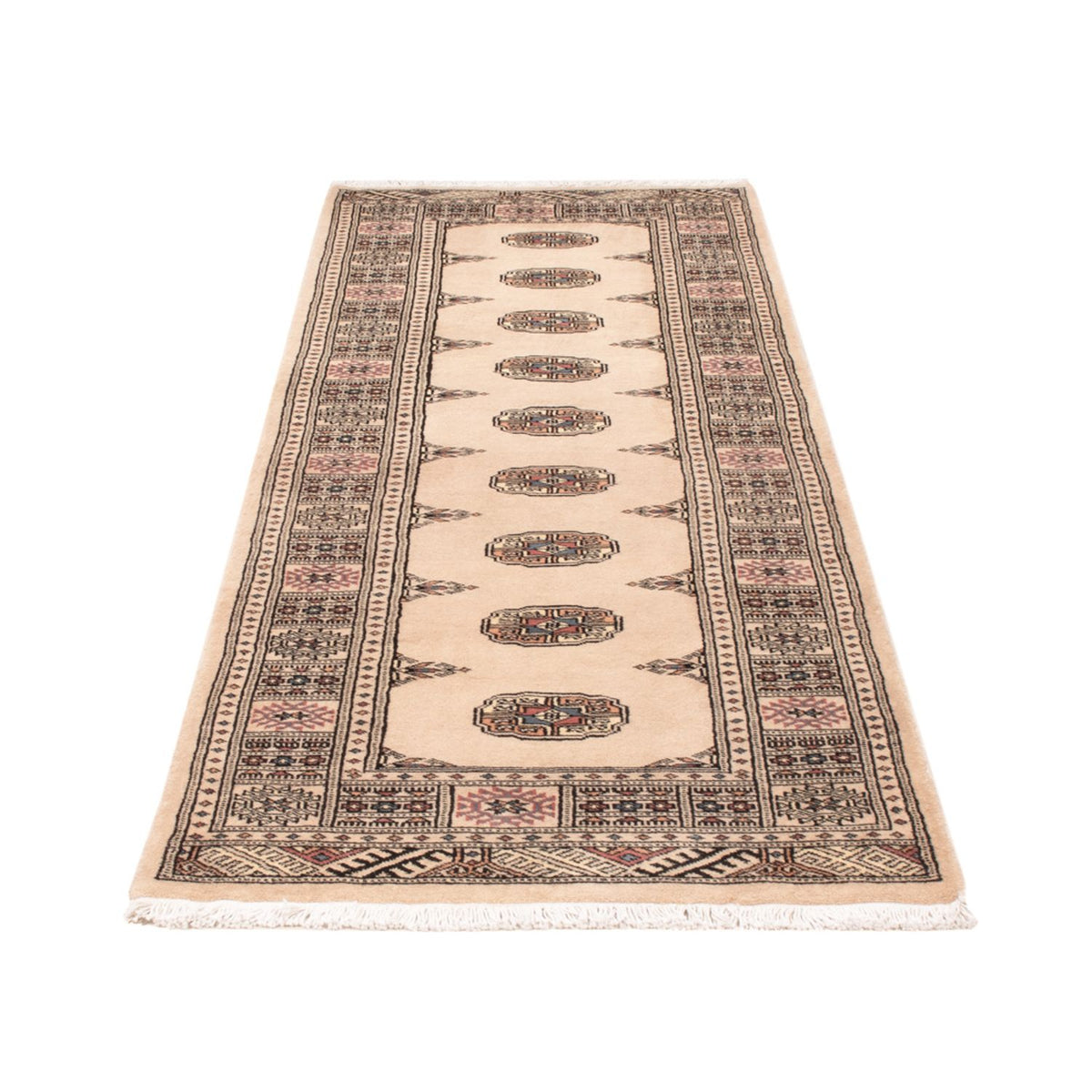 Alfombra de pasillo Alfombra Pakistani - 234 x 76 cm - beige
