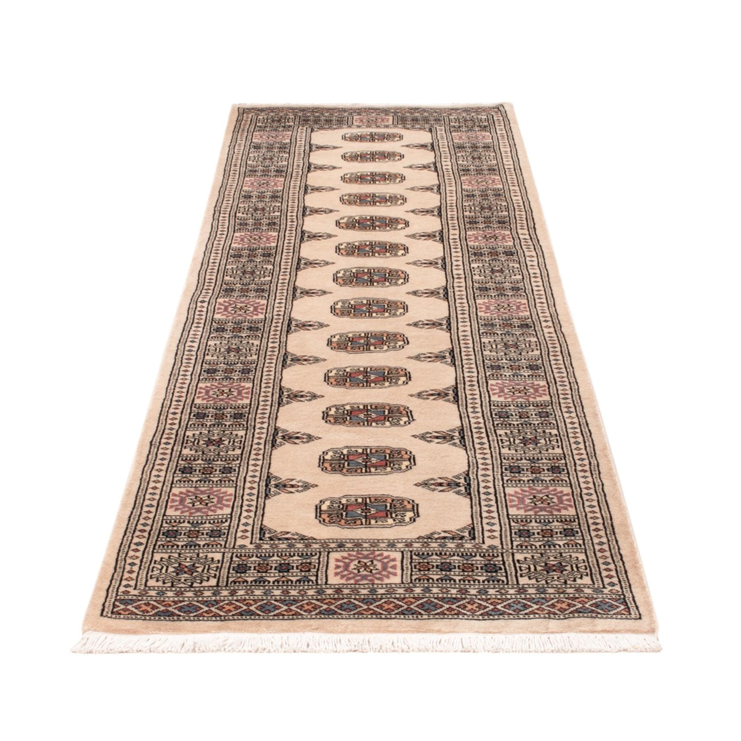 Alfombra de pasillo Alfombra Pakistani - 249 x 77 cm - beige