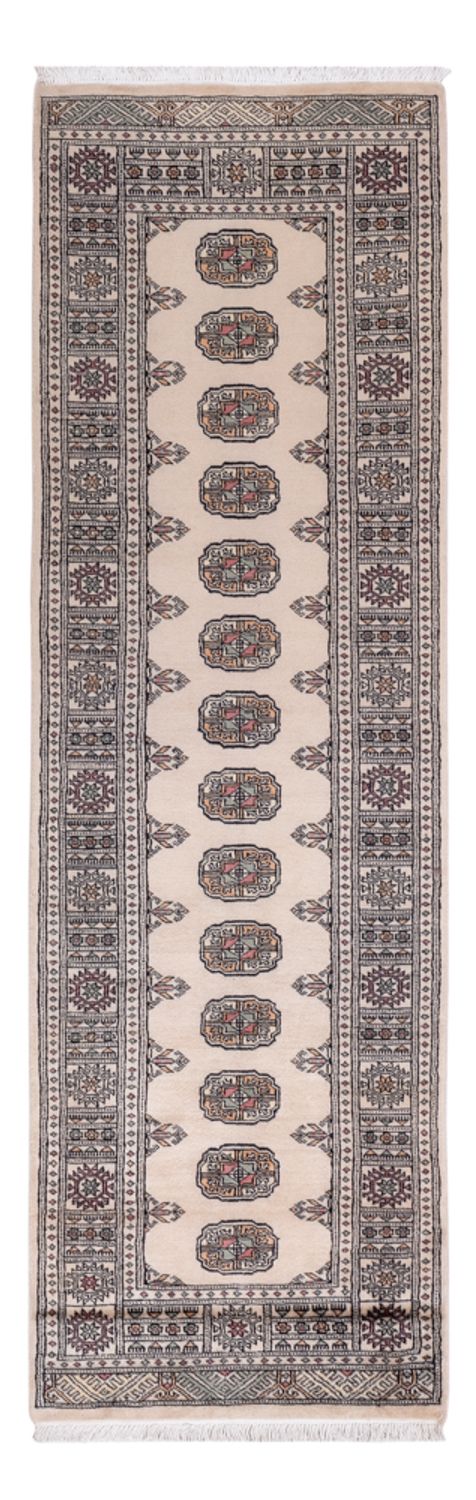 Alfombra de pasillo Alfombra Pakistani - 254 x 77 cm - beige