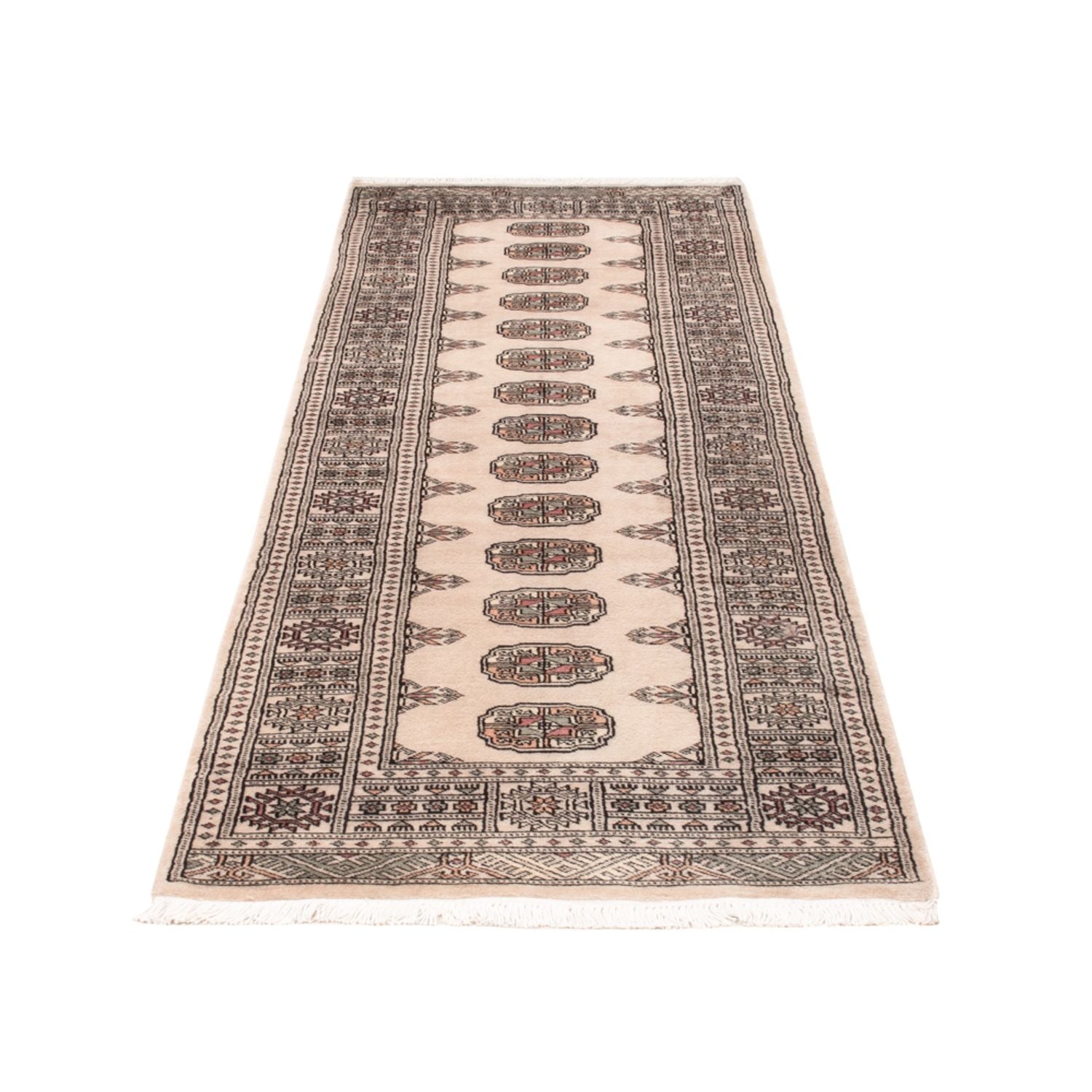 Alfombra de pasillo Alfombra Pakistani - 254 x 77 cm - beige