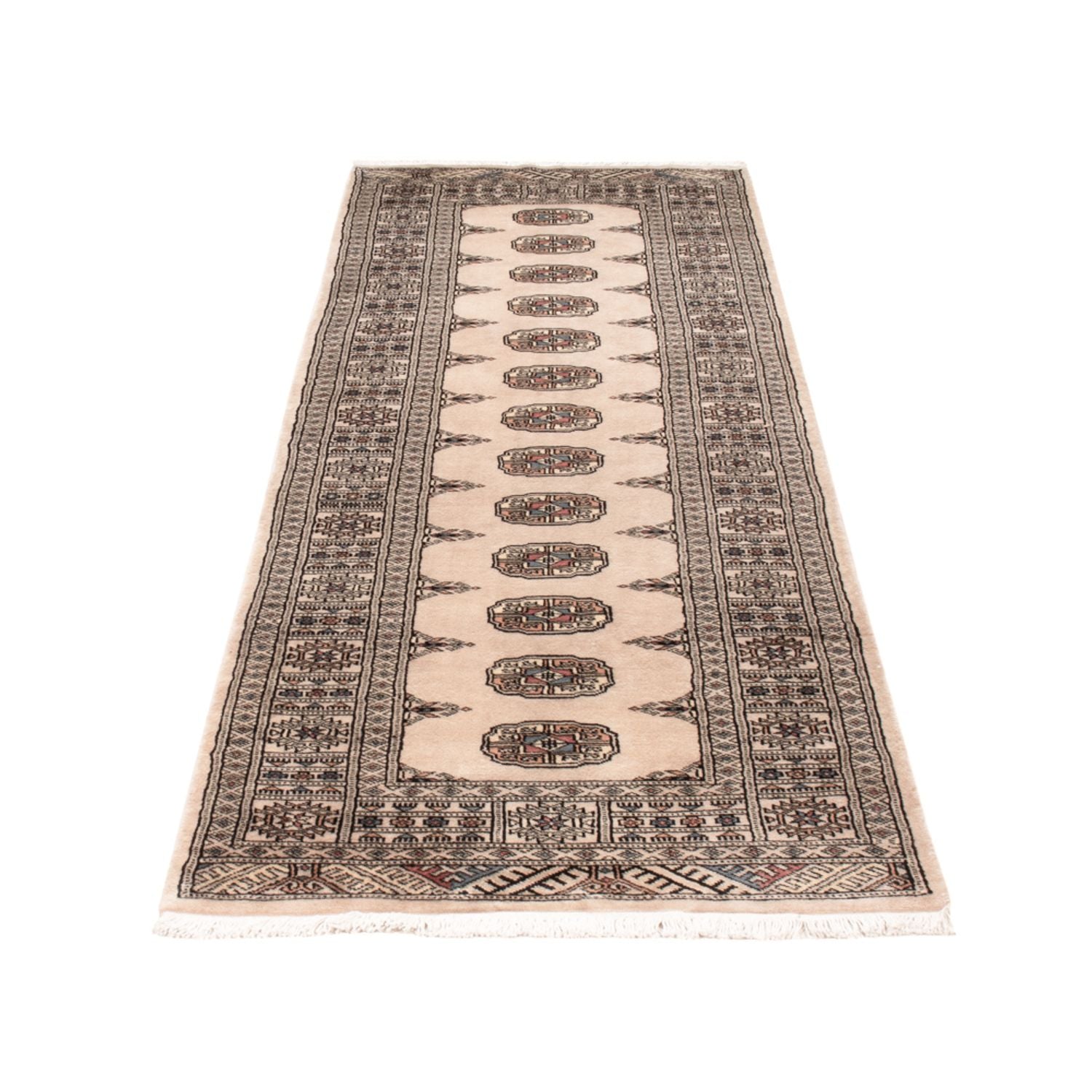 Alfombra de pasillo Alfombra Pakistani - 244 x 77 cm - beige