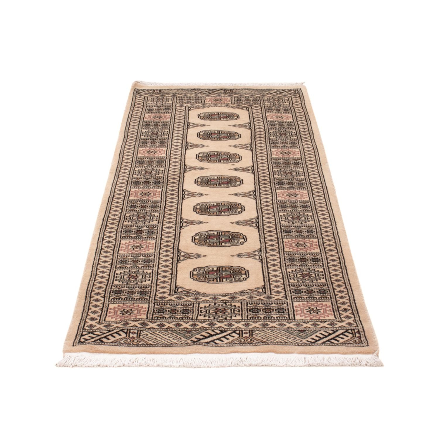 Alfombra de pasillo Alfombra Pakistani - 206 x 77 cm - beige