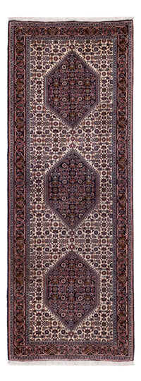 Alfombra de pasillo Alfombra persa - Bidjar - 210 x 77 cm - marrón oscuro
