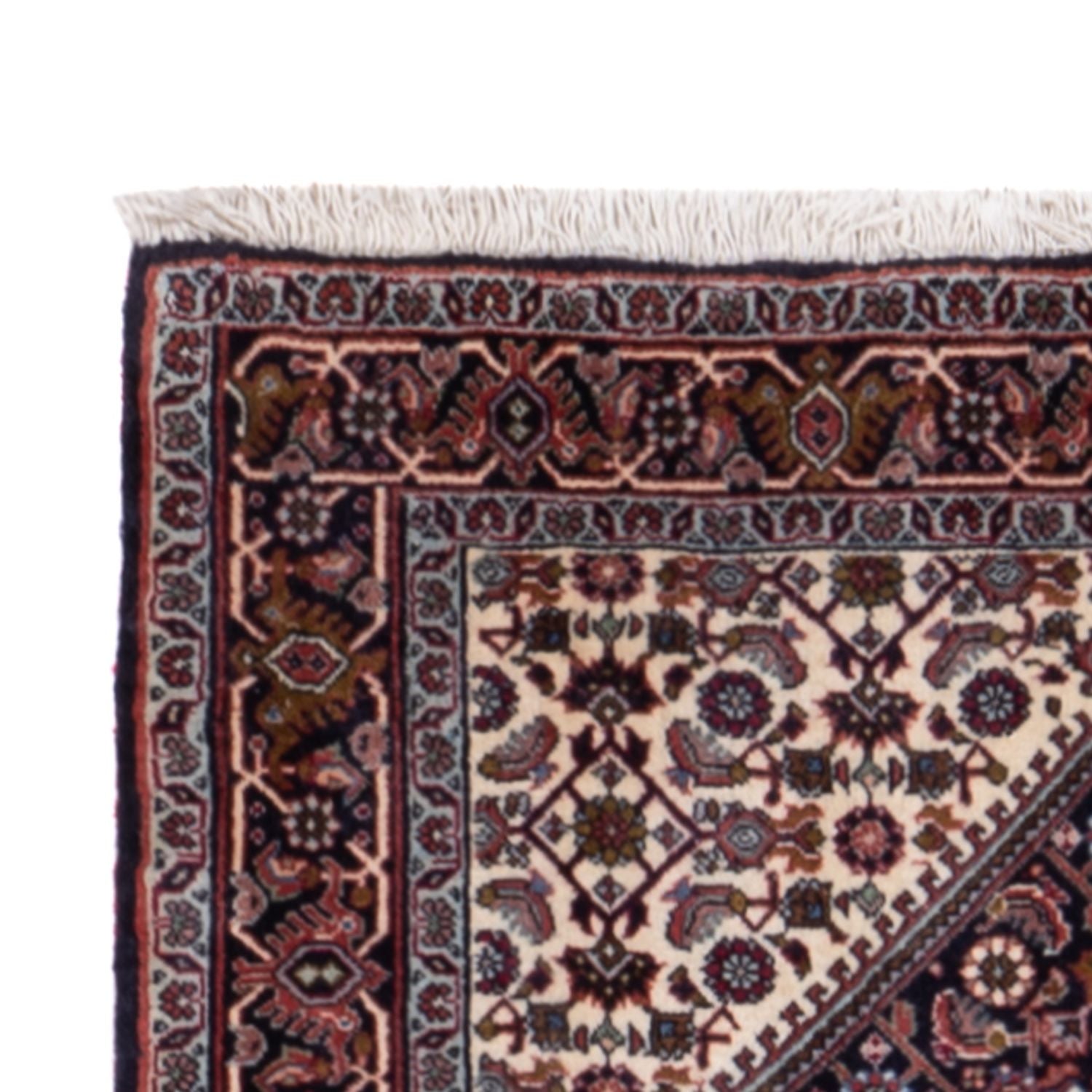 Alfombra de pasillo Alfombra persa - Bidjar - 210 x 77 cm - marrón oscuro