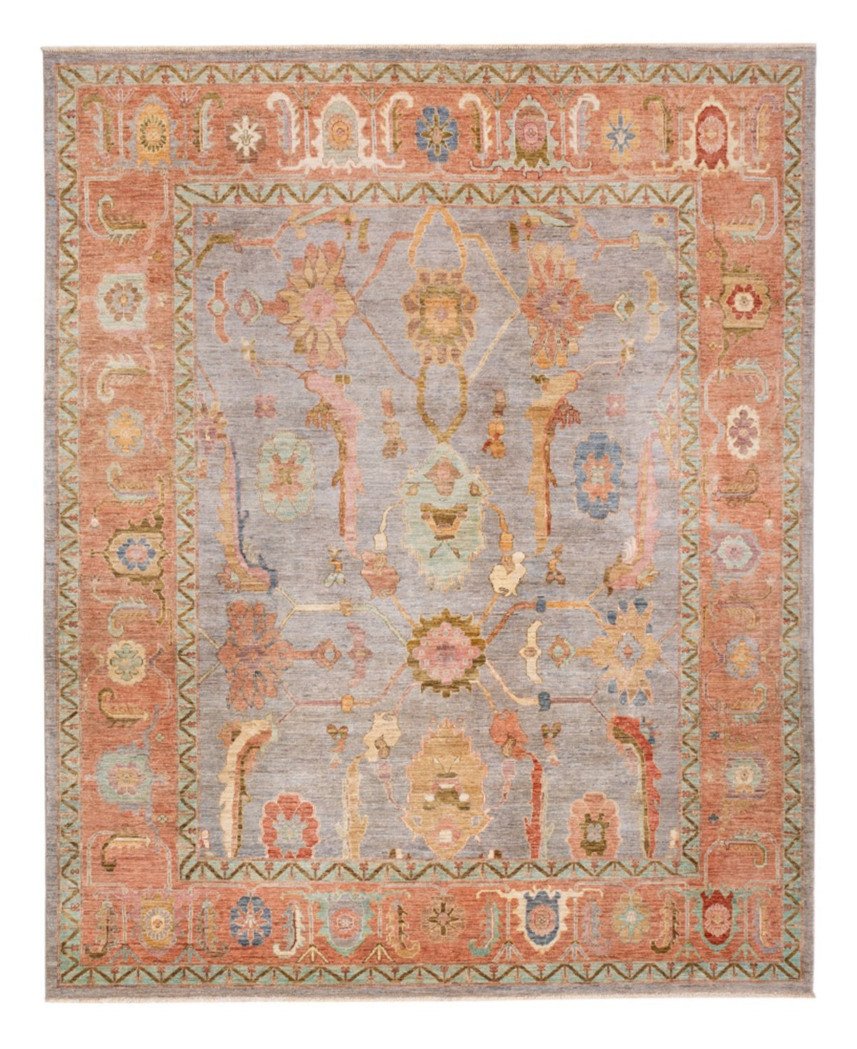 Alfombra Ziegler - Usak - 306 x 243 cm - azul claro