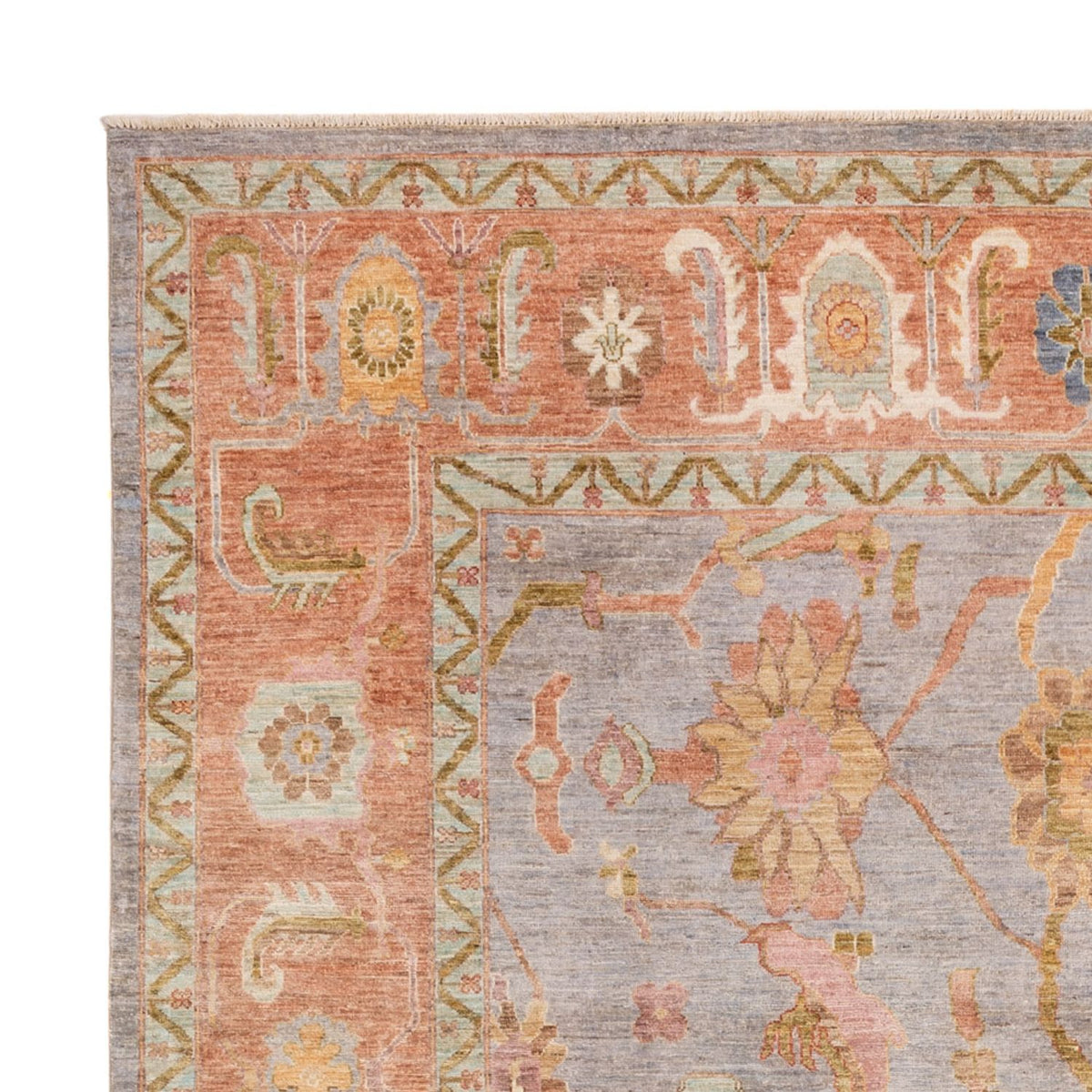 Alfombra Ziegler - Usak - 306 x 243 cm - azul claro