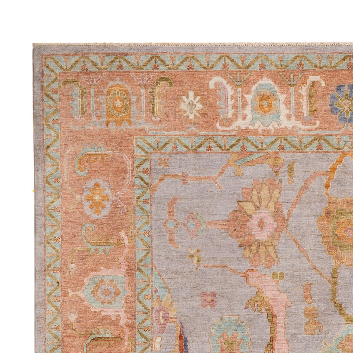 Alfombra Ziegler - Usak - 346 x 243 cm - azul claro