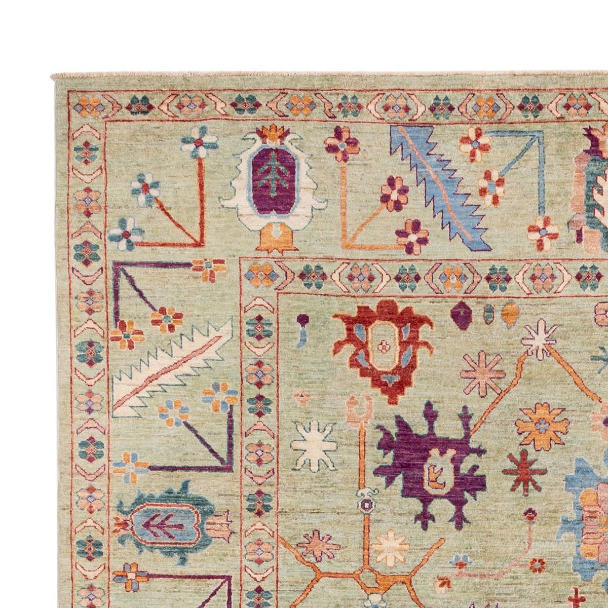 Alfombra Ziegler - Usak - 336 x 244 cm - verde claro