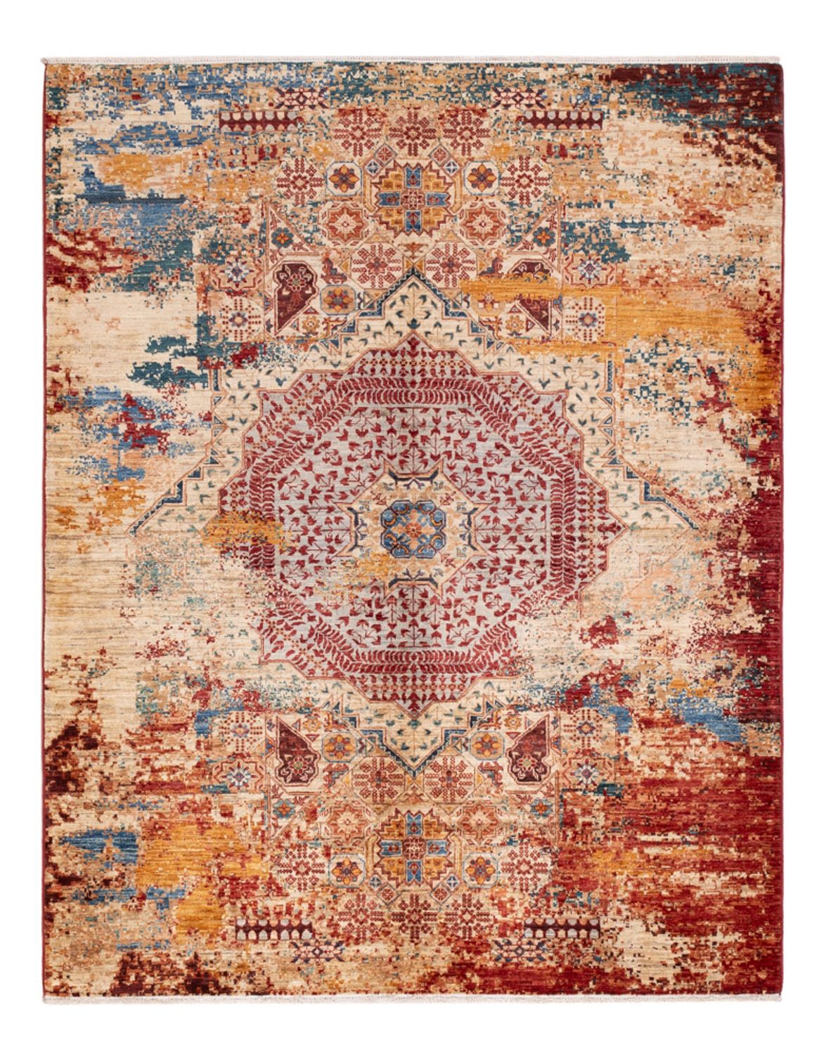 Alfombra de diseño - 198 x 155 cm - multicolor