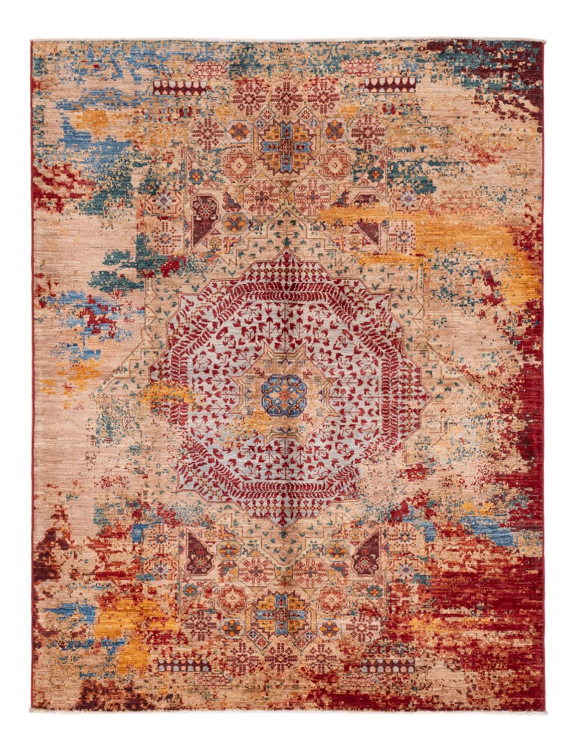 Alfombra de diseño - 201 x 152 cm - multicolor