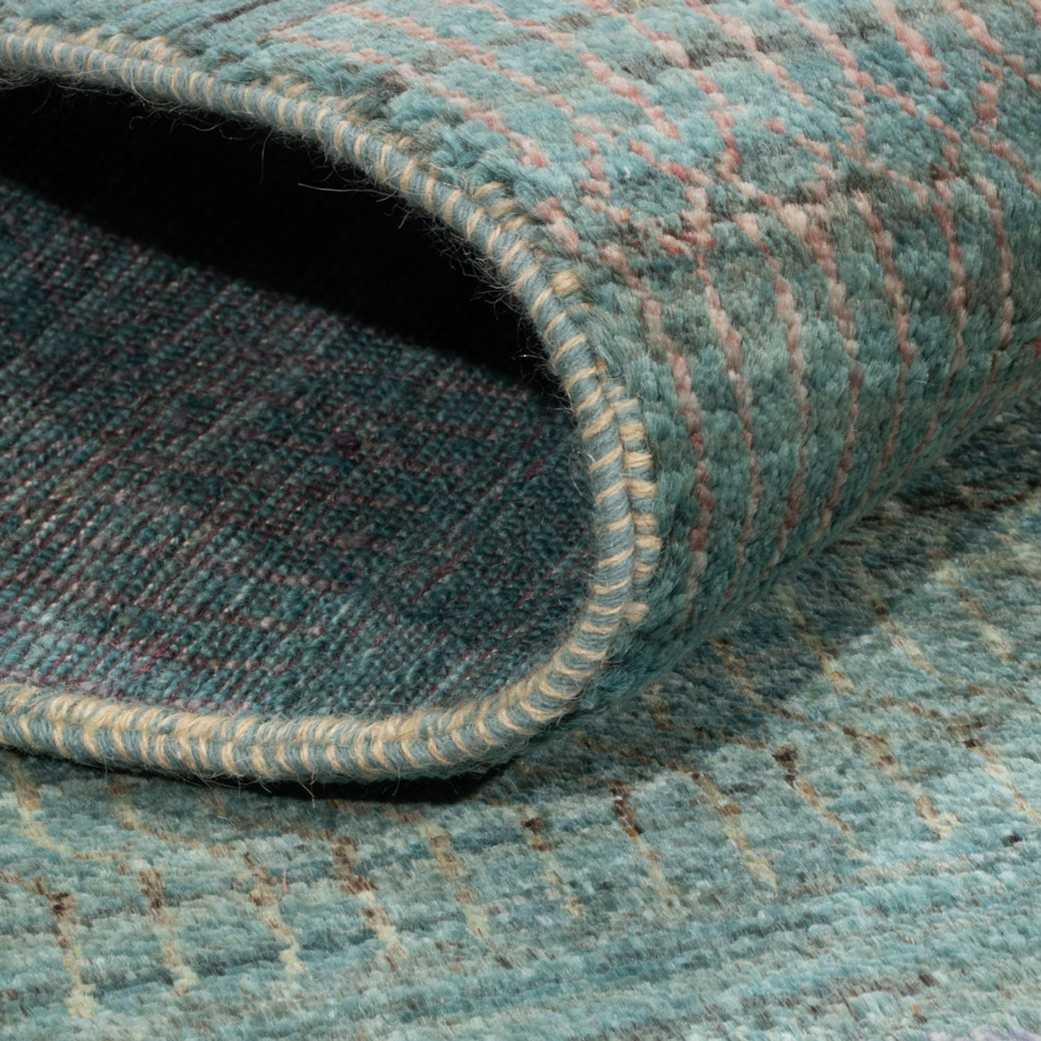 Alfombra de diseño - 196 x 152 cm - verde oscuro