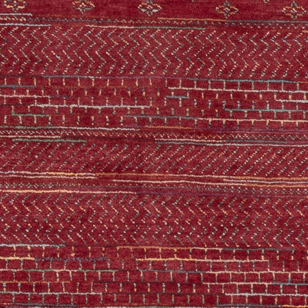 Alfombra Gabbeh - Loribaft Indus - 192 x 122 cm - rojo