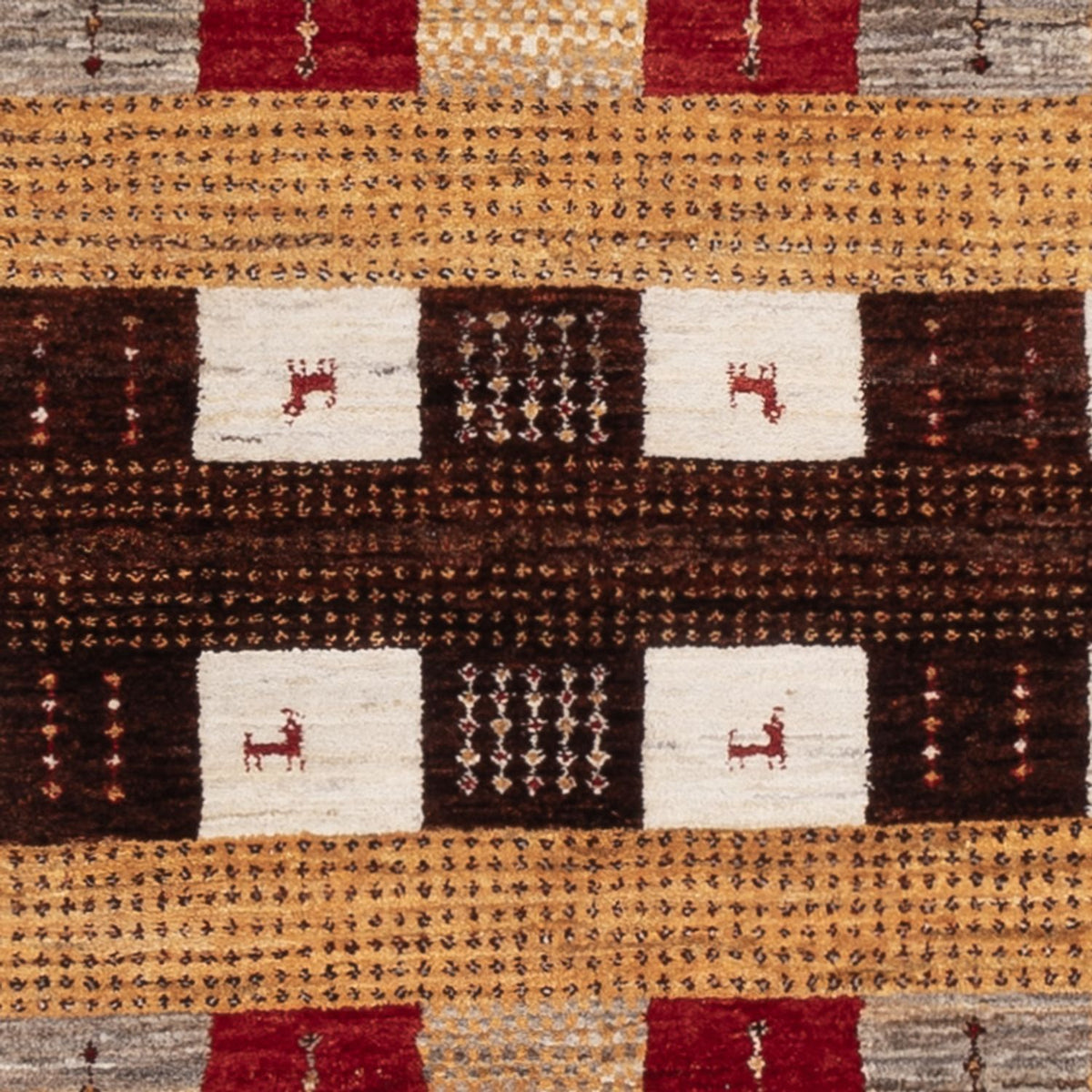 Alfombra Gabbeh - Loribaft Indus - 193 x 145 cm - multicolor