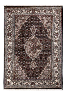 Alfombra oriental - Tabriz - 196 x 141 cm - gris oscuro