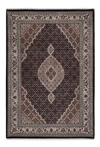 Alfombra oriental - Tabriz - 204 x 141 cm - gris oscuro