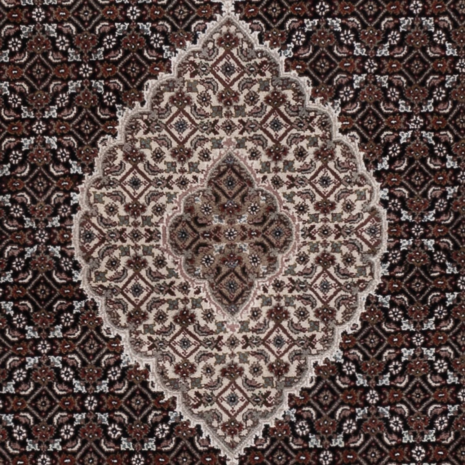 Alfombra oriental - Tabriz - 204 x 141 cm - gris oscuro
