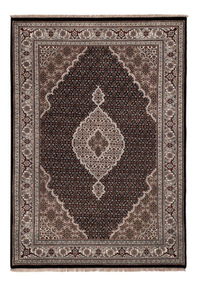 Alfombra oriental - Tabriz - 204 x 142 cm - gris oscuro