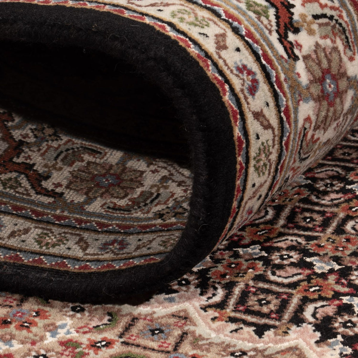 Alfombra oriental - Tabriz - 204 x 142 cm - gris oscuro