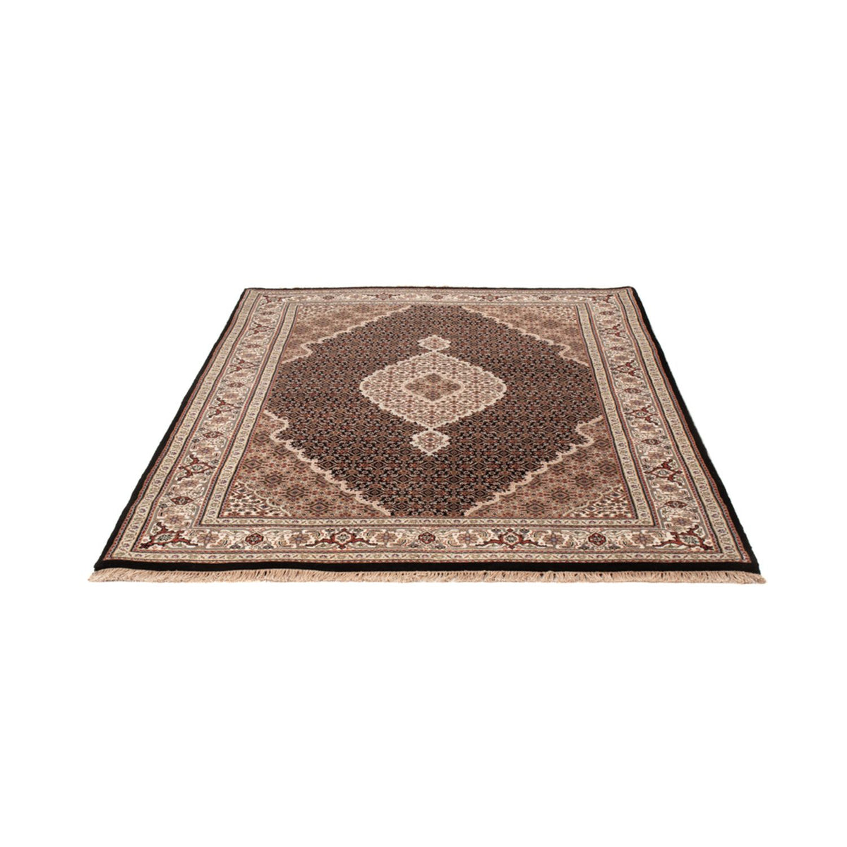 Alfombra oriental - Tabriz - 204 x 142 cm - gris oscuro