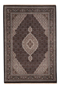Alfombra oriental - Tabriz - 205 x 143 cm - gris oscuro