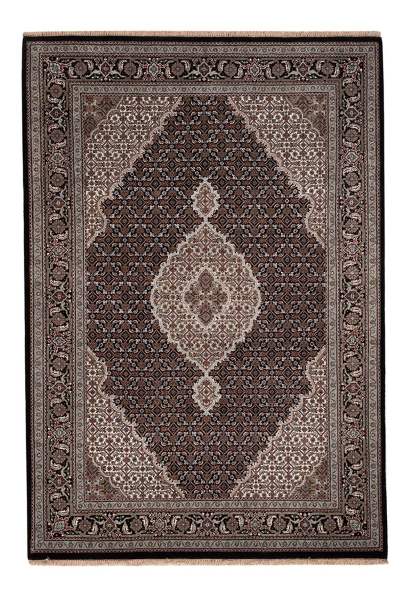 Alfombra oriental - Tabriz - 205 x 143 cm - gris oscuro
